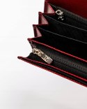 Duży, skórzany portfel damski na zatrzask z systemem RFID - Rovicky Duży, skórzany portfel damski na zatrzask z systemem RFID - Rovicky