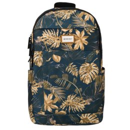 Klasyczny, damski plecak z poliestru w roślinny wzór - Rovicky