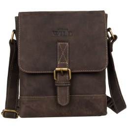 Skórzana torebka męska na regulowanym pasku - Always Wild