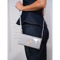 Elegancka torebka-portfel 2w1 w szarym kolorze zamykana na magnetyczny zatrzask - Rovicky Elegancka torebka-portfel 2w1 w szarym kolorze zamykana na magnetyczny zatrzask - Rovicky