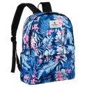 Miejski plecak szkolny z wytrzymałego poliestru w roślinny wzór - Peterson