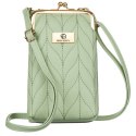 Mini torebka damska w zielonym kolorze z dopinanym i regulowanym paskiem - Rovicky