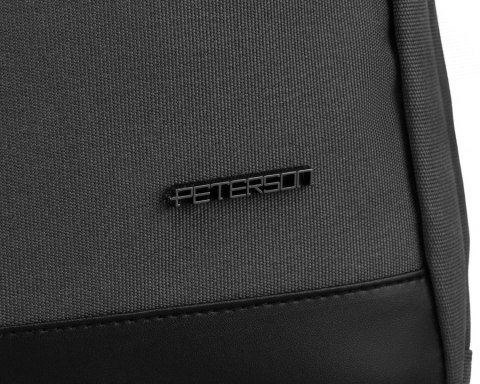Dwukomorowy plecak w szarym kolorze na laptopa 15" - Peterson