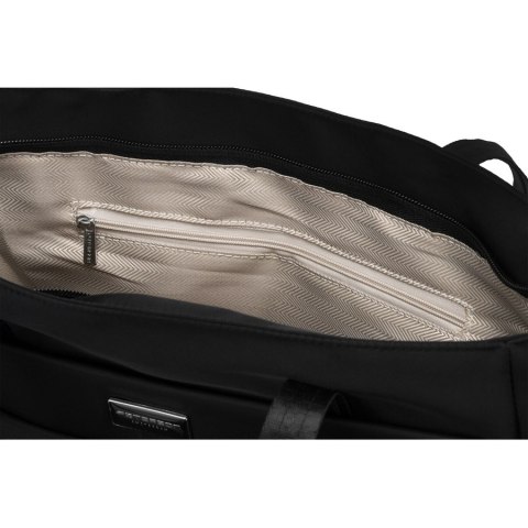 Miejska torebka damska mieszcząca A4 w czarnym kolorze - Peterson