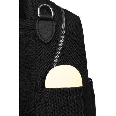 Plecak damski z kieszeniami w czarnym kolorze - Peterson