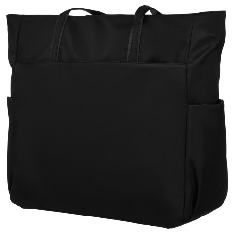 Pojemna elegancka shopperka damska na ramię czarna - Peterson