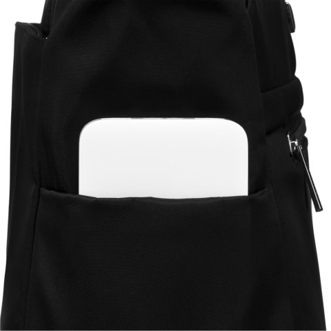 Pojemna elegancka shopperka damska na ramię czarna - Peterson