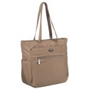 Pojemna torebka miejska A4 w beżowym kolorze - Peterson