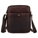 Męska torba crossbody ze skóry naturalnej z kieszeniami- Peterson Męska torba crossbody ze skóry naturalnej z kieszeniami- Peterson