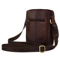 Męska torba crossbody ze skóry naturalnej z kieszeniami- Peterson Męska torba crossbody ze skóry naturalnej z kieszeniami- Peterson