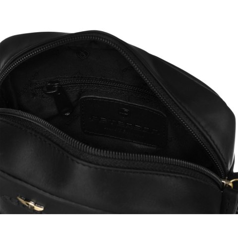 Stylowa skórzana listonoszka męska do pracy - Peterson