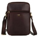 Torba męska crossbody z gładkiej skóry naturalnej - Peterson