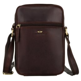 Torba męska crossbody z gładkiej skóry naturalnej - Peterson