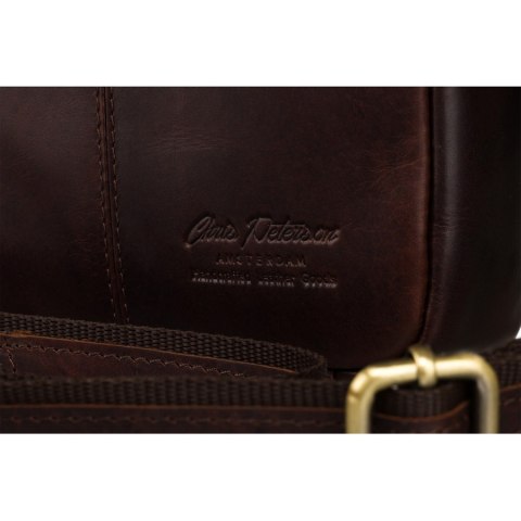 Torba męska crossbody z gładkiej skóry naturalnej - Peterson