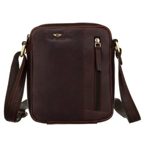 Torba męska skórzana zapinana suwakiem - Peterson