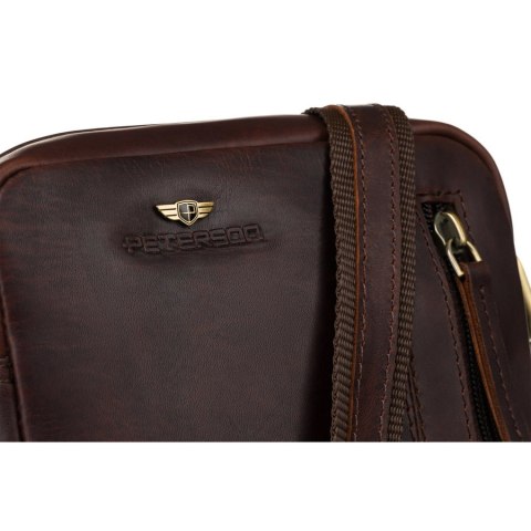 Torba męska skórzana zapinana suwakiem - Peterson