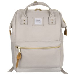 Plecak beżowy z portem USB na laptopa 13,3