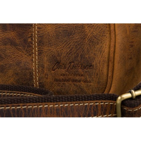 Męska torba na ramię z naturalnej skóry vintage - Peterson