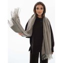 Szal gładki damski w ciemnoszarym kolorze - Peterson