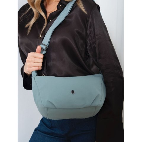 Niebieska torebka damska z poliestru z kieszenią zamykaną na suwak - Peterson