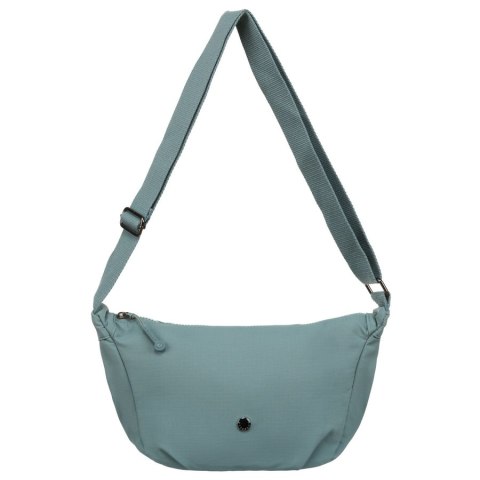 Niebieska torebka damska z poliestru z kieszenią zamykaną na suwak - Peterson