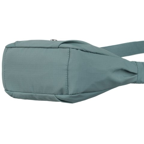 Niebieska torebka damska z poliestru z kieszenią zamykaną na suwak - Peterson