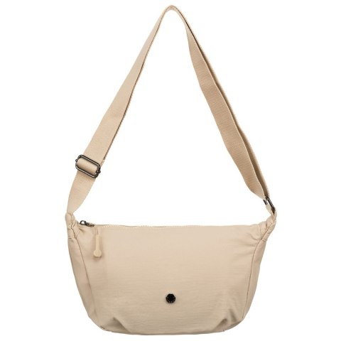 Sportowa listonoszka damska z poliestru w beżowym kolorze - Peterson