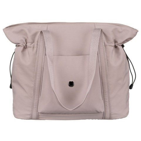 Duża torba damska z poliestru w kolorze lila zamykana na suwak - Peterson