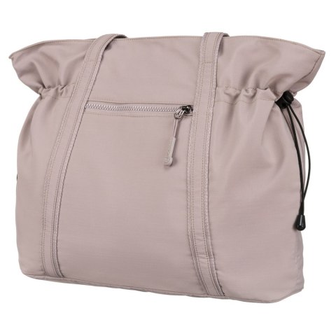 Duża torba damska z poliestru w kolorze lila zamykana na suwak - Peterson