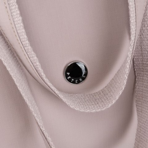 Duża torba damska z poliestru w kolorze lila zamykana na suwak - Peterson