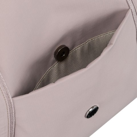 Duża torba damska z poliestru w kolorze lila zamykana na suwak - Peterson