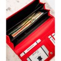 Portfel damski ze skóry ekologicznej w czerwonym kolorze zamykany na zatrzask i bigiel - 4U Cavaldi Portfel damski ze skóry ekologicznej w czerwonym kolorze zamykany na zatrzask i bigiel - 4U Cavaldi