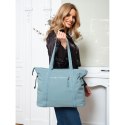 Shopperka damska z poliestru w niebieskim kolorze zawieszona na wygodnych uchwytach - Peterson