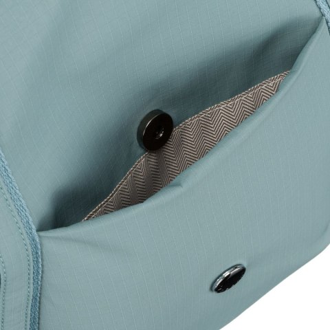 Shopperka damska z poliestru w niebieskim kolorze zawieszona na wygodnych uchwytach - Peterson