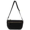 Czarna, nylonowa torebka z paskiem na ramię - Peterson