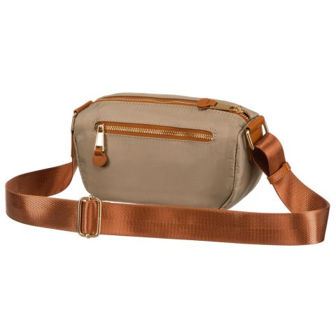 Listonoszka damska w odcieniu khaki z kieszonką zewnętrzną wykonana z nylonu - Peterson