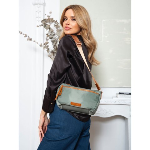 Listonoszka damska z nylonu w zielono-brązowym kolorze - Peterson