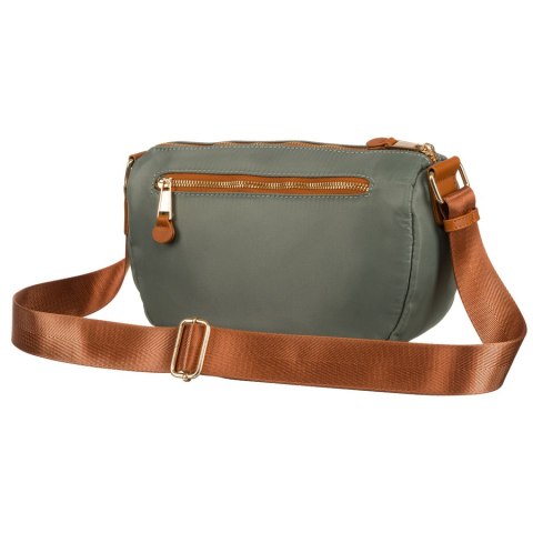 Listonoszka damska z nylonu w zielono-brązowym kolorze - Peterson