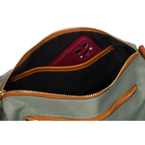 Listonoszka damska z nylonu w zielono-brązowym kolorze - Peterson