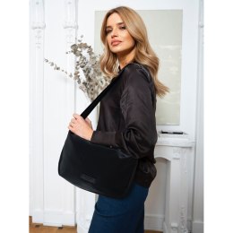 Czarna, jednokomorowa listonoszka miejska zawieszona na regulowanym pasku - Peterson