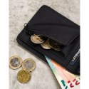 Mały portfel męski w czarnym kolorze wykonany ze skóry ekologicznej - Peterson Mały portfel męski w czarnym kolorze wykonany ze skóry ekologicznej - Peterson