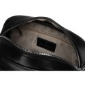 Czarna, klasyczna listonoszka damska crossbody z eko skóry dwa paski w komplecie Peterson Czarna, klasyczna listonoszka damska crossbody z eko skóry dwa paski w komplecie Peterson