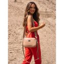 Miejska, beżowa listonoszka damska ze skóry ekologicznej w komplecie dwa paski na ramię crossbody Peterson Miejska, beżowa listonoszka damska ze skóry ekologicznej w komplecie dwa paski na ramię crossbody Peterson