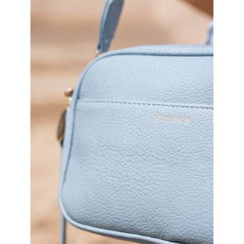 Niebieska listonoszka damska crossbody z wąskim i szerokim paskiem na ramię eko skóra Peterson Niebieska listonoszka damska crossbody z wąskim i szerokim paskiem na ramię eko skóra Peterson