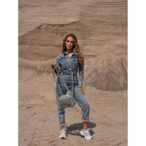 Modna listonoszka damska w zielonym kolorze wykonana ze skóry ekologicznej - Peterson