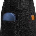 Torba materiałowa shopper w czarnym kolorze - Rovicky Torba materiałowa shopper w czarnym kolorze - Rovicky