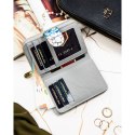 Pojemny, białoniebieski portfel damski ze skóry naturalnej z systemem RFID - Peterson Pojemny, białoniebieski portfel damski ze skóry naturalnej z systemem RFID - Peterson