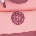 Pojemny plecak szkolny z poliestru w różowym kolorze zawieszony na regulowanych szelkach - Peterson Pojemny plecak szkolny z poliestru w różowym kolorze zawieszony na regulowanych szelkach - Peterson