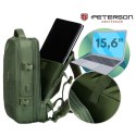 Zielony plecak podróżny z miejscem na laptopa i portem USB - Peterson