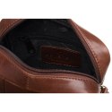 Elegancka listonoszka męska ze skóry naturalnej w brązowym kolorze - Peterson Elegancka listonoszka męska ze skóry naturalnej w brązowym kolorze - Peterson